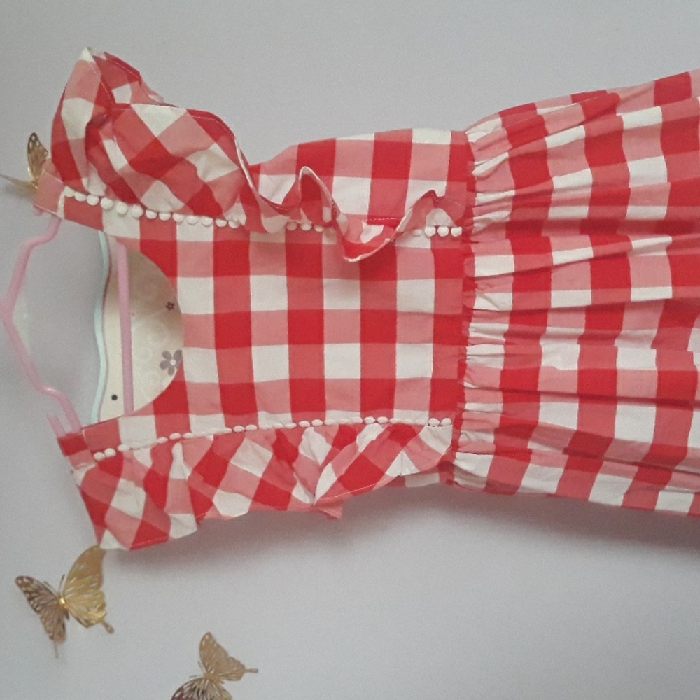 MAX STUDIO KIDS Red and White Girl Sleeveless Dress Size 7.(New)